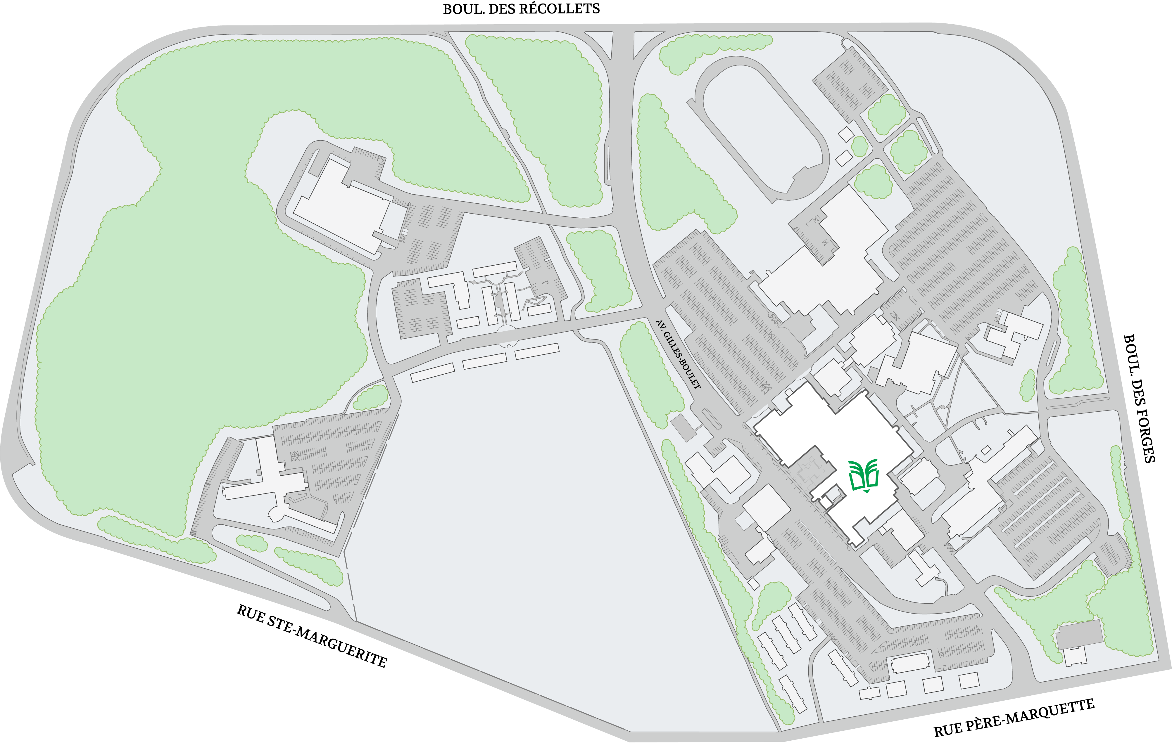 Plan du campus de l'UQTR